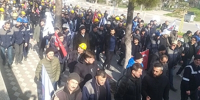 Soma’da işçiler hakları için yürüdü...
